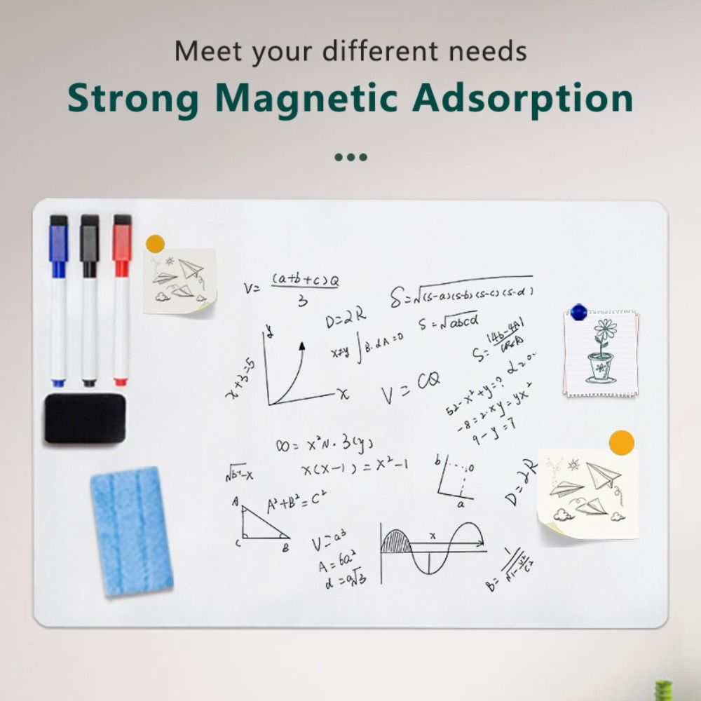 PET Magnetic Whiteboard A3/A4/A5 Refrigerator Magnet Portable Dry Erase White Board  School
