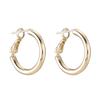 Trendy 2023 Gold Circle Hoop Earrings - French European Niche Stud Design for Women