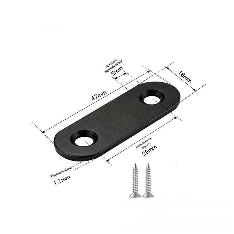 10 Stück Edelstahl Flachplatte Gerades Winkelstück Flache Metall-Winkelstütze Winkel Universelle Reparaturplatte Stütze Möbelstütze Verbin