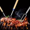 5/10/12pcs Adjustable Telescopic Barbecue Forks Metal Skewers Roasting Stick Suitable for Eating BBQ Dinner Dessert
