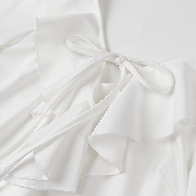 Kaslead New Arrival Women's Clothing Fashion Style Fashion Minimalist Fresh Ruffles Irregular Dress