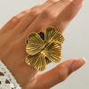 Ingemark 18 Styles Vintage Punk Petal Flowers Rings for Women 2026 Trend Goth Geometric Adjustable Rings New Year Party Jewelry