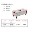 Solid Color Storage Ottoman Covers Rectangle Elastic Bedside Footstool Cover Non-Slip Polar Fleece Footrest Seat Bench Slipcover