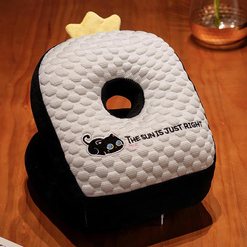 Cute Cartoon Ice Silk Bean Fluff Pillow Student Nap Pillow Comfortable Soft Waable Home Decorative Pillow for School Use 2140₽