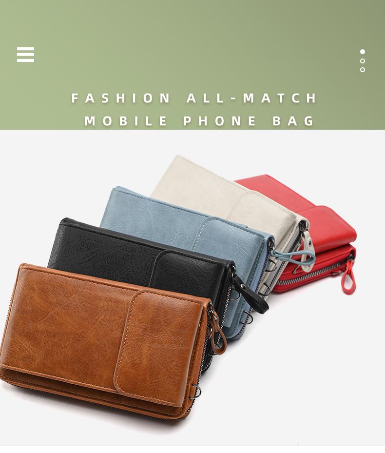 2024 Bestseller Retro Dámská Peněženka & Crossbody Taška na Mobil