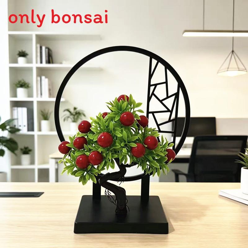 New Chinese Style Screen Divider With Small Fruit Faux Plants For Home Decor And Gifts