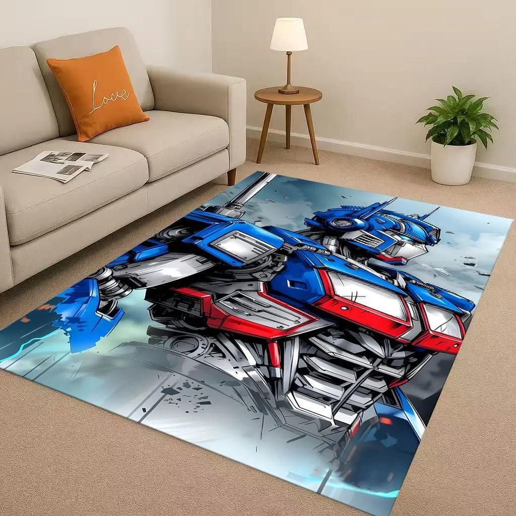 Gundam Cartoon Robot Christmas Gift Christmas Living Room Non-Slip Area Rug Carpet for Bedroom Sofa,Home Doormat Kids