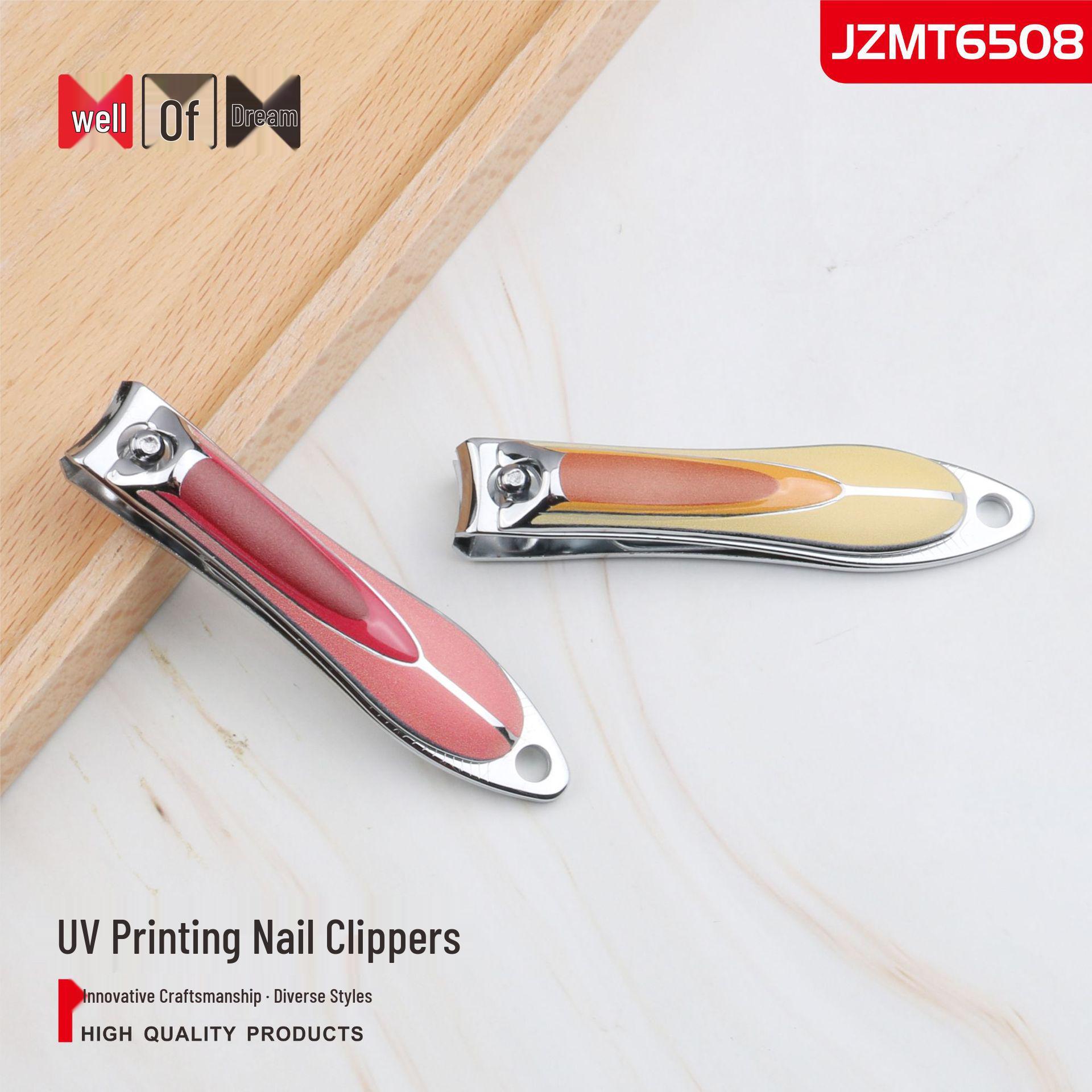 Jindajingzhi Portable Stainless Steel Flat Edge Nail Clipper Manicure Tool No