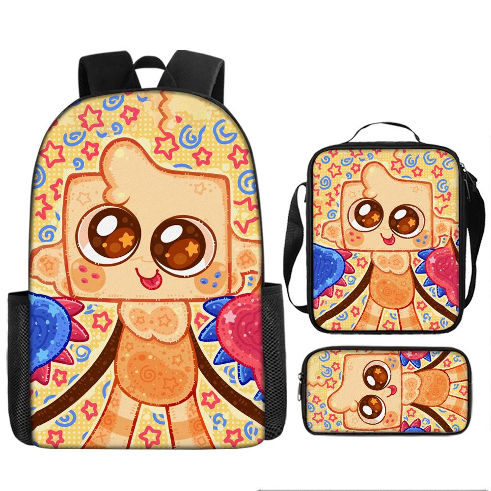 Dandy'S World Student School Bag Dandy'S World Cartoon Cute Backpack Three-Piece Set Satchel Bag Pencil Case