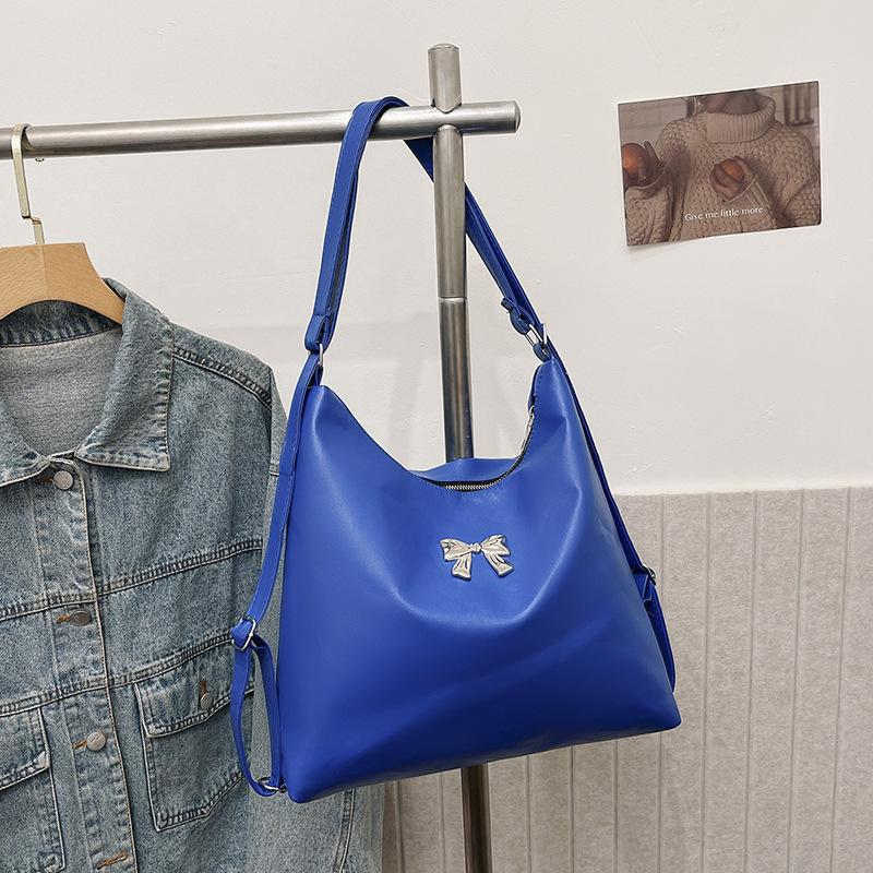 Large Capacity Commuter Tote Bag Women's Dual-purpose New Casual Backpack Butterfly Clean Retro Portable Shoulder Bag