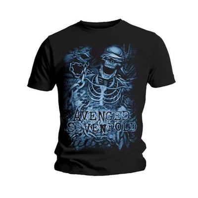 Avenged Sevenfold T-shirt con Scheletro Incatenato Rock Metal Licenziata da Uomo
