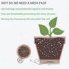 50PCS Prevent Soil Loss Breathable Gasket Leakproof Drainage Flower Pot Hole Mesh Pad Bottom Mat Breathable Drainage Gasket Net