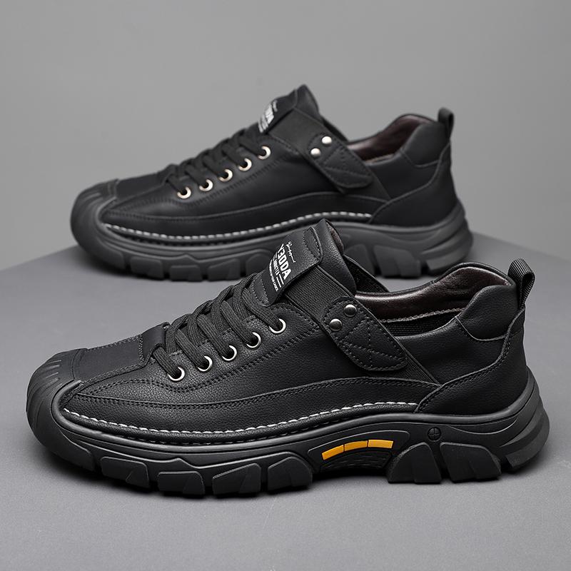 

Мужская кожаная повседневная обувь ручной работы дышащая мужские лоферы модные мужские кроссовки мокасины люксовый бренд обувь для лодки большие размеры 38-44 38 чёрный