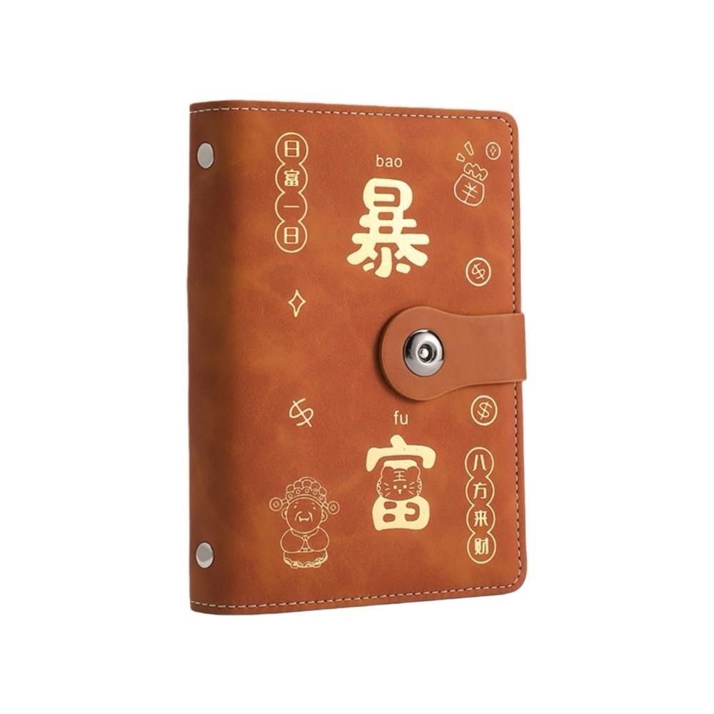 Waterproof Money Saving Challenge Book PU Leather Money Storage Bag Ledger  Get Rich