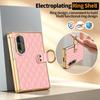 Luxury PU Leather Phone Case for Samsung Galaxy Z Fold 8 Ultra 7/ 6/5/4/8 with Tempered Glass And Finger Ring - Z Fold 8 Design3