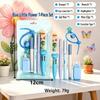 7-in-1 Flower Stationery Set Multi Color Pen Gift Set Kawaii 7 in 1 Pen Set  School Supplies