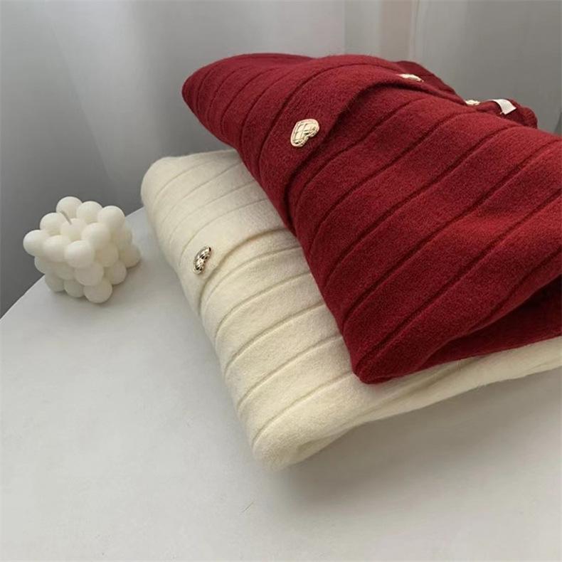 Knitted Cardigan for Women Spring and Autumn Winter Loose Outer Sweater Coat Gentle Style Top