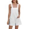 Spring And Summer New Casual Fashion Suspender Shorts Front Pocket Jumpsuit