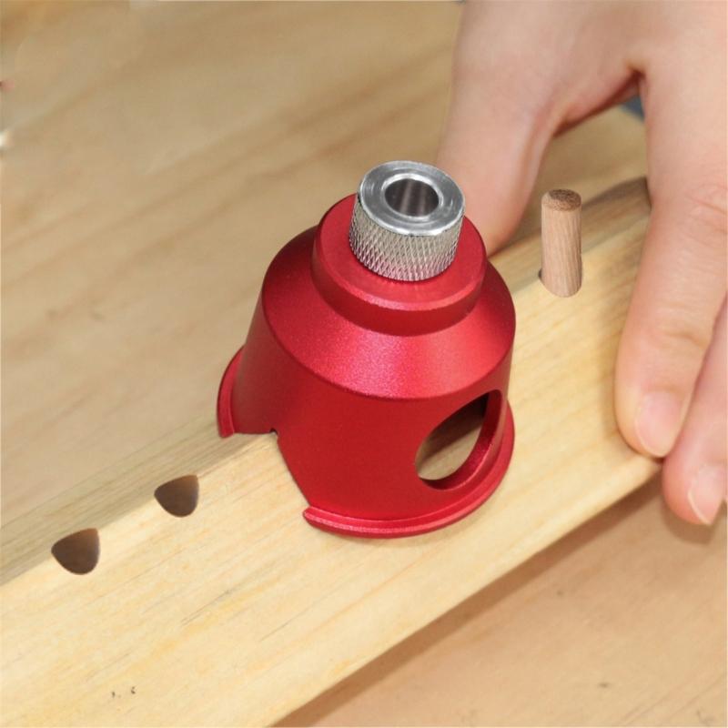 Vertical Drill Guide Locator Aluminum Vertical Drilling Doweling Jig Kit Portable Woodworking Straight Angle Puncher