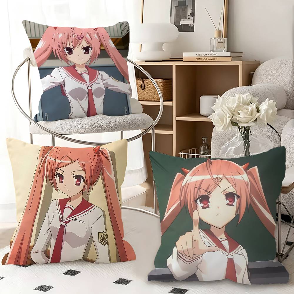 1pc Aria H. Kanzaki Anime Characters Pillow Case Fashion Square Pillowcase Bedroom Sofa Room Ins Decoration Leisure