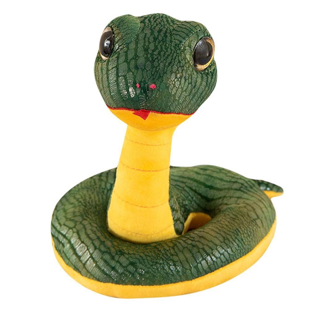 

Chinese Style Big Eyes Snake Plush Toy Good Luck Wealth Snake Year Mascot Toy Children 23cm жовтий