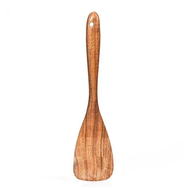 1/7Pcs Wooden Cooking Utensils, Kitchen Utensils for Nonstick Cookware - Turner Soup Spoon Spatula Strainer