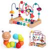 Wooden Intelligence Building Toy For Infants And Toddlers Developing Brain And Body Coordination Through Bead Stringing Play 78 Characters