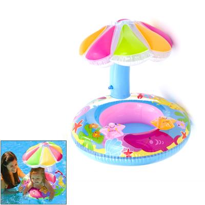 Inflatable Baby Swim Ring Toddler Float Kid Swimming Pool Water Seat with CANOPY