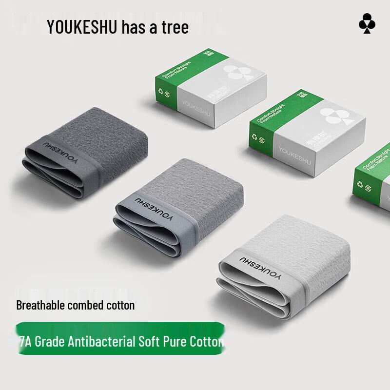 

Youkeshu Men s Pure Cotton 7A Antibacterial Boxer Briefs 4XL