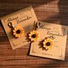 1/2 Pezzi Portachiavi Girasole Carino Portachiavi Fiore per Chiavi Auto Ciondolo per Zaino Borsa Ornamento da Appendere Custodia per Auricolari Accessori Regalo