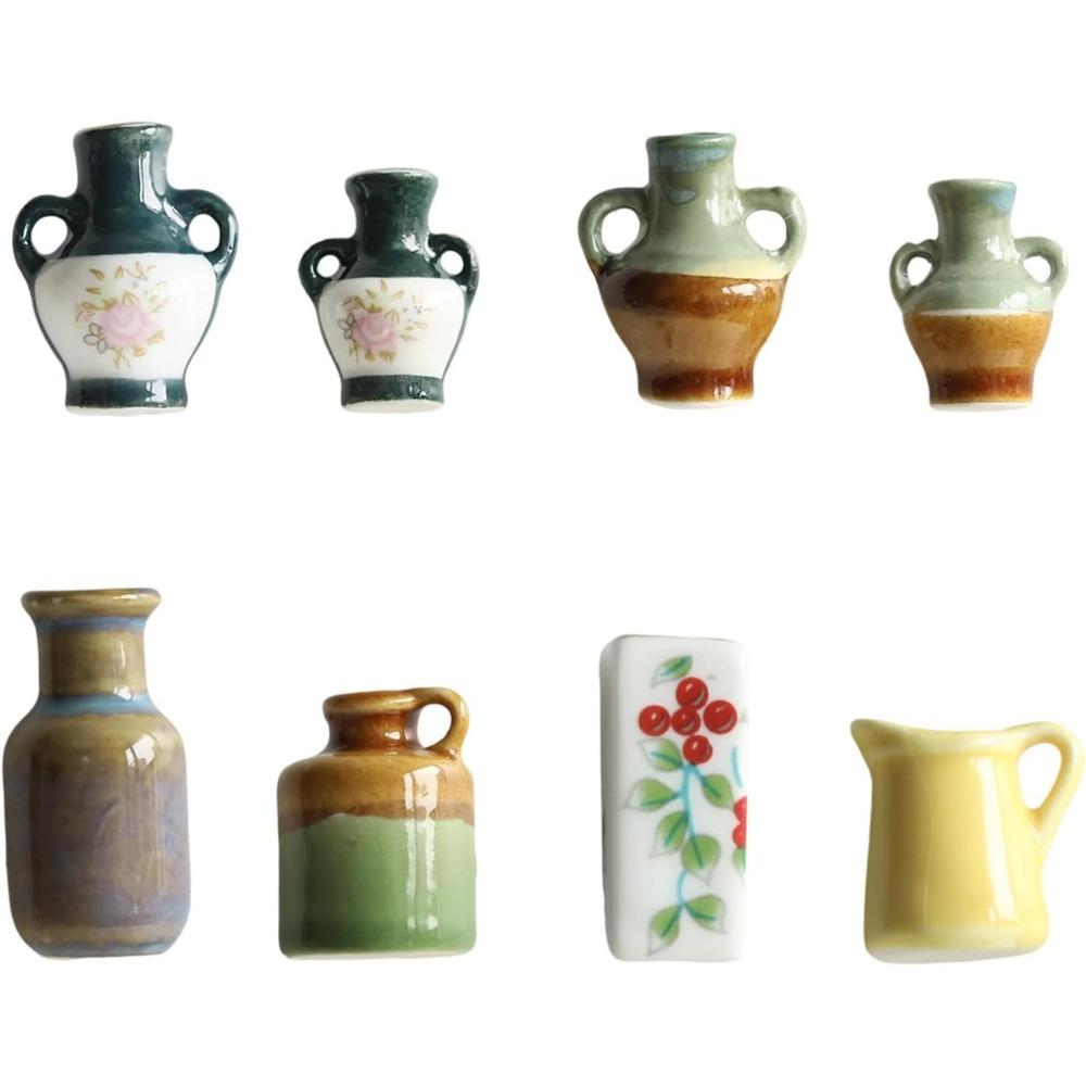 Handmade Vase Fridge Magnets Decorative Flower Arrangement Magnet Mini Ceramic Vase  Office Decor