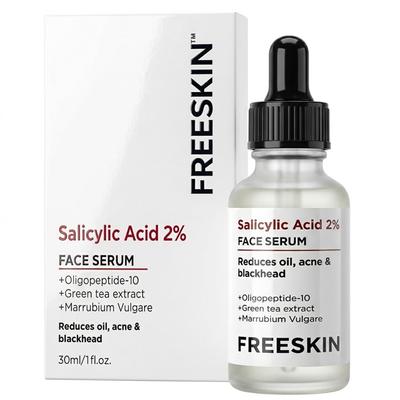 Freeskin 2% Salicylic Acid Face Serum for Oil Control, Blackhead Removal & Anti-Acne Care | Skin Refinement, Hydration & Repair | Suitable for All