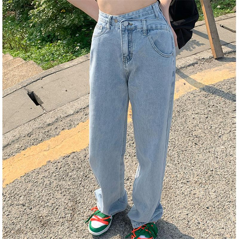 High Street Style All-Match Wide-Leg Pants Jeans Spring Autumn Korean Ins High Waist Loose Jeans Women's Straight Thin Drape
