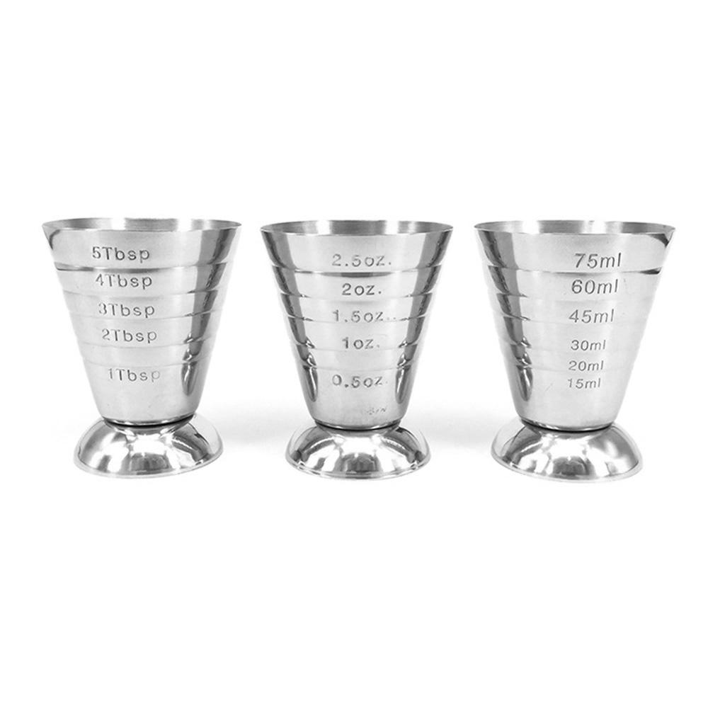 75ML Stainless Steel Measure Cup Cocktail Tool Bar Mixed Drink Cocktail Tools Bar Jigger Cup Barware Home Supply