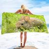 Süßes Kaninchen Badetuch Wildtier Strandtuch Mikrofaser Dusche Schnelltrocknend Schwimmabdeckung Badezimmer Reise Sport Spa Bar Handtücher