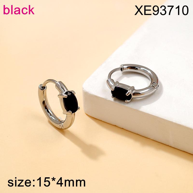 2025 Stylish Titanium Steel Earrings for Women: Lightweight, Luxurious Ear Cuffs with Colorful Zirconia and Unique Design