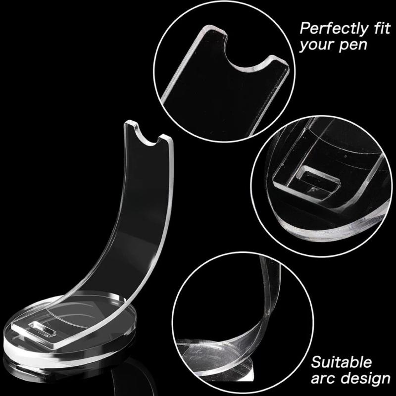 Pen Stand Acrylic Pen Holder Display Stand Practical Makeup Brush Rack Organizer for Home School Office or Store Use