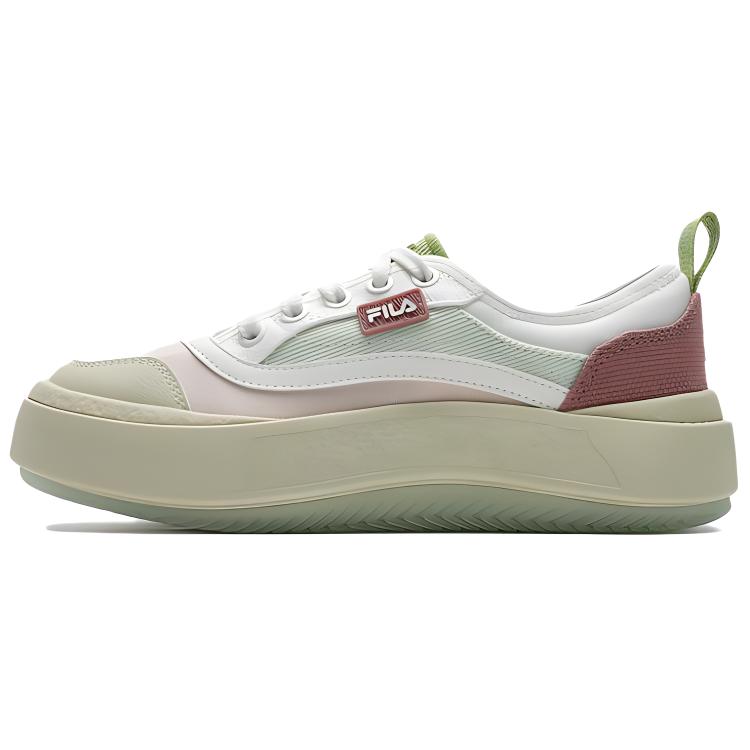 FILA Jellyfish Design Lightweight Comfortable Stitching Durable Increased Height Low-Top Canvas Shoes Women sneaker Pink Green F12W421305FCS