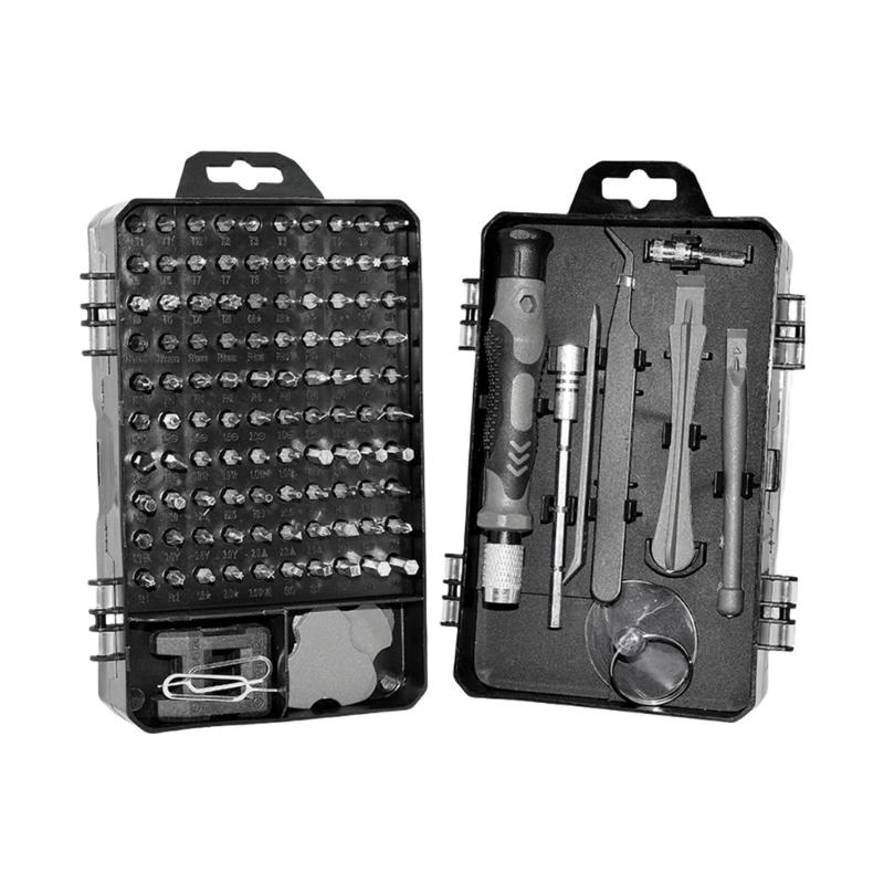 

Professional 114 Pieces Magnetic Screwdriver Set with Ergonomic Handle Suitable for Phone Laptop Watches Cameras Repair 1