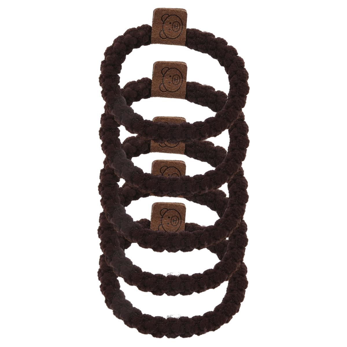 

5 шт. Зимовий плюшевий ведмедик з етикеткою, пов язка для волосся, кільце для волосся, мотузка, модні головні убори для дівчинки, мила гумка, аксесуари для волосся кавовий