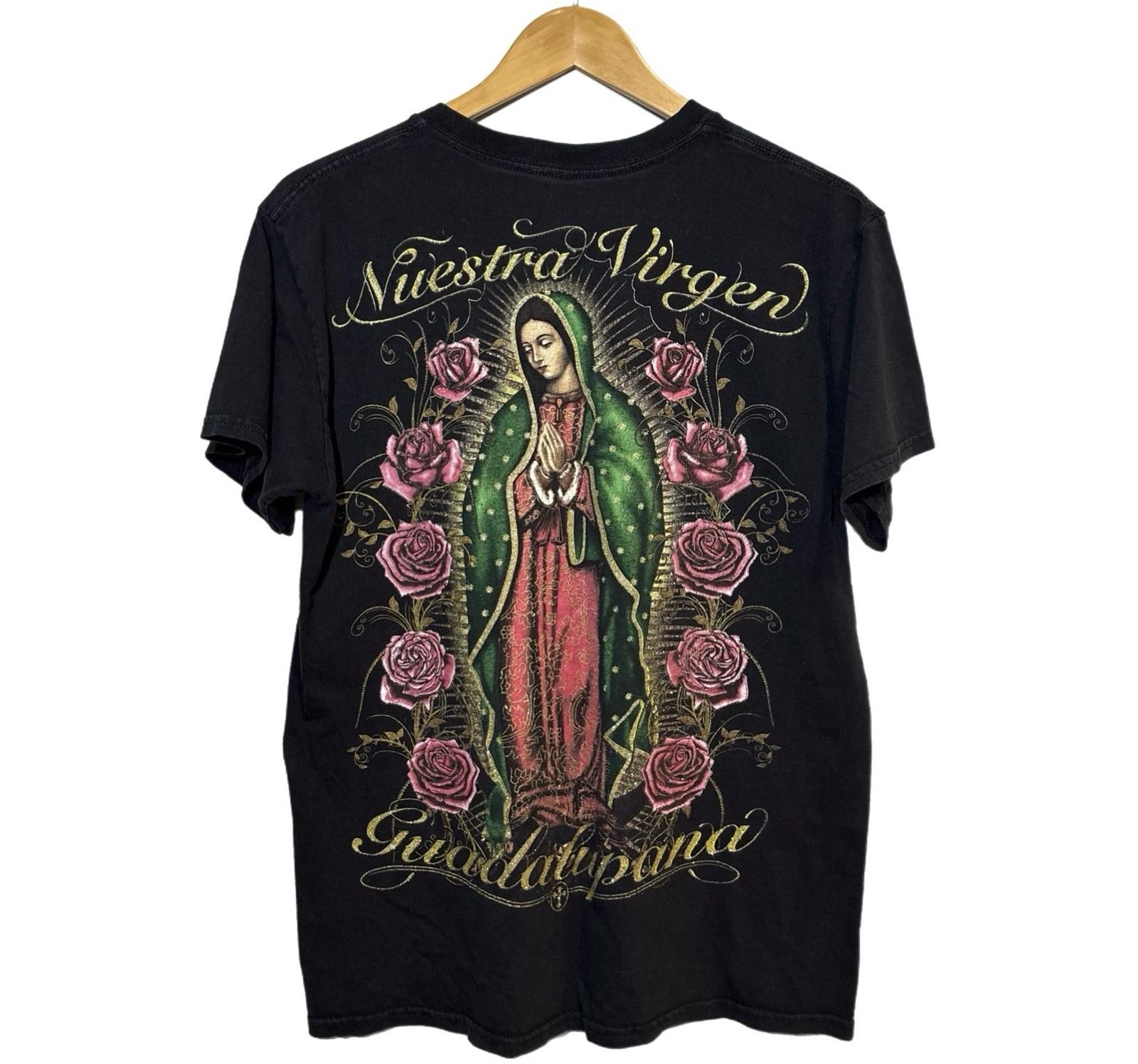 Vintage Our Lady Guadalupe T Shirt Mens Medium Virgin Mary Graphic Religious Unisex T-Shirt S
