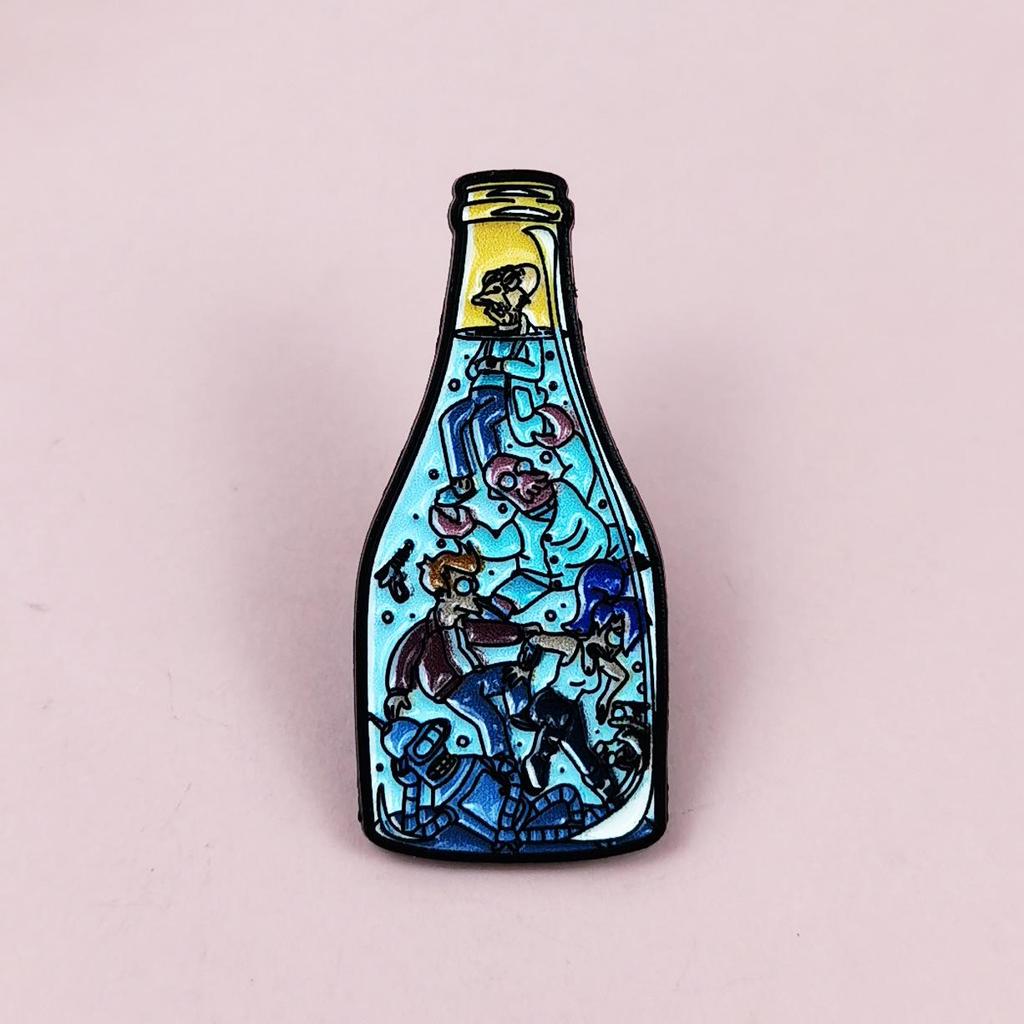 European & American Film/Animation Character Alloy Brooch - Cartoon Backpack Decoration Badge, Fashionable & Versatile Accessory.