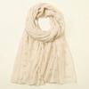 Cotton and Linen Scarf for Women In Spring  Autumn and Winter Long Thin Silk Scarf Korean Version Versatile and Fashionable Beige Shawl