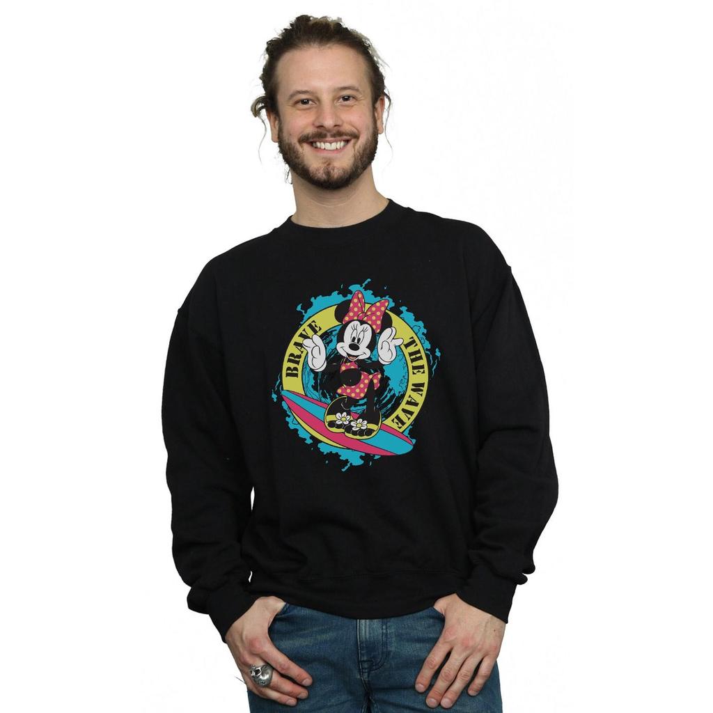 Disney Herren Minnie Maus Tapfer die Welle Surfen Sweatshirt