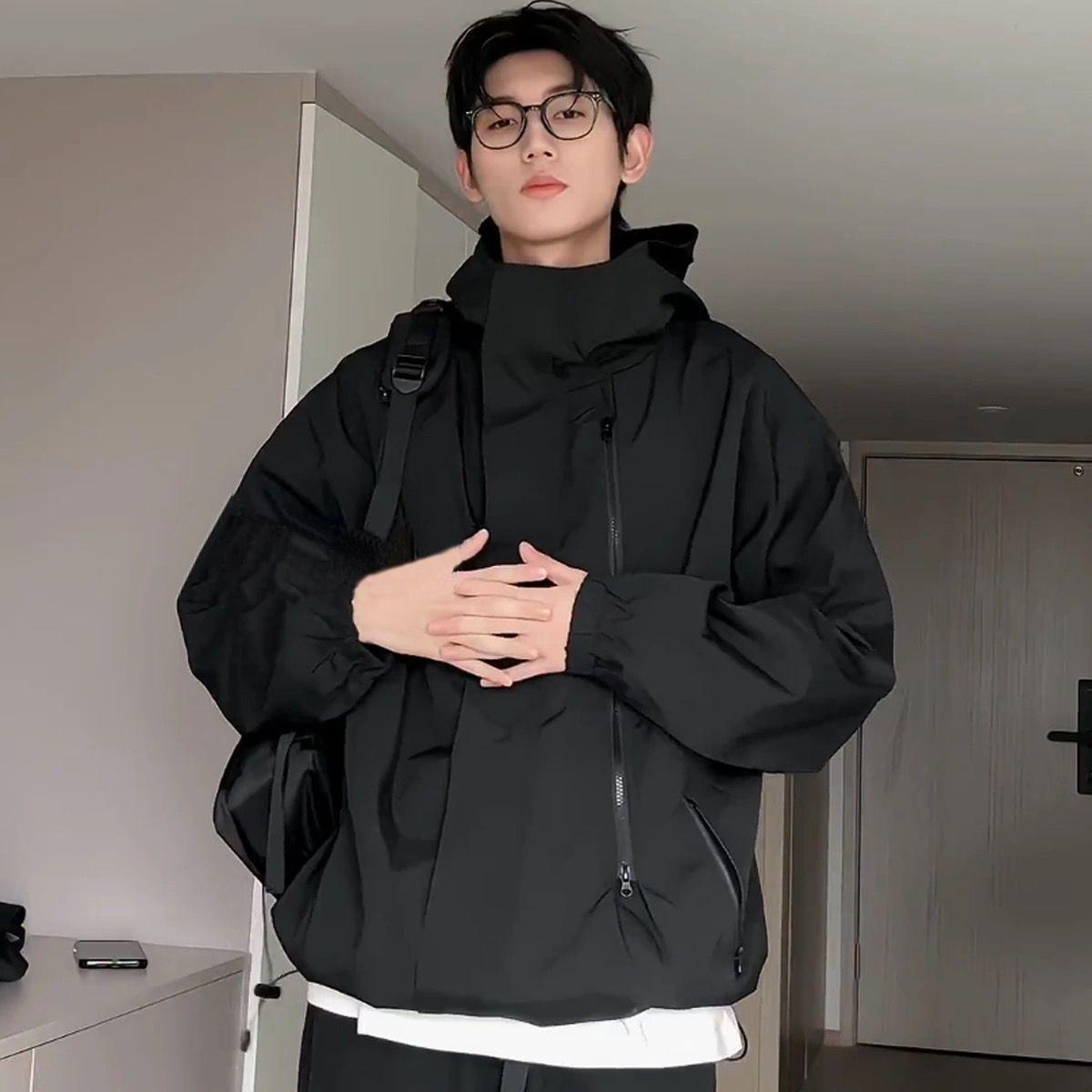 Men s American Style 3-in-1 Mountaineering Jacket: Autumn/Winter Windbreaker & Outdoor Set for Students M (80-100 jin)