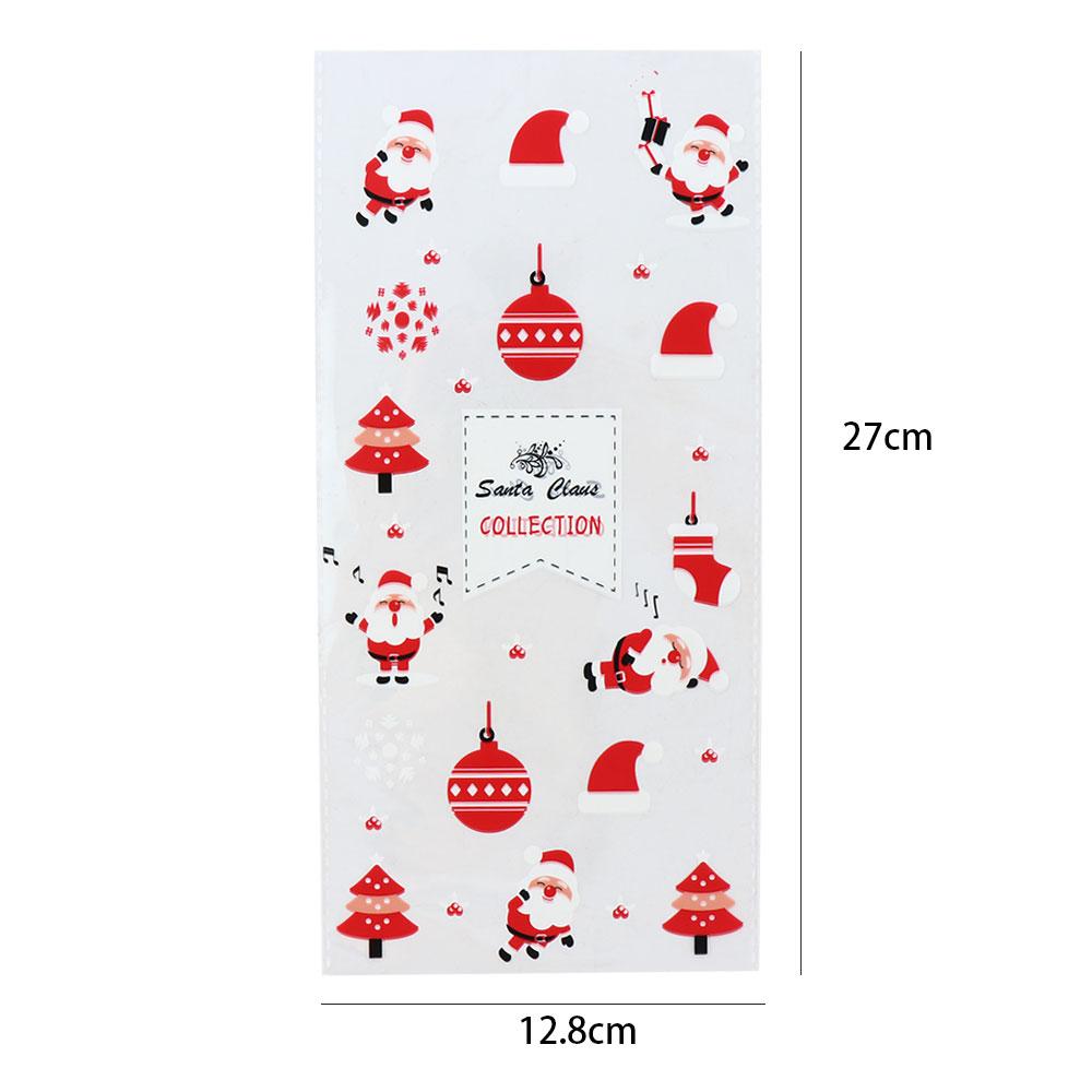 Cute Clear Festive Supplies Cookie Party Biscuit Baking Christmas Candy Bags Biscuit Bags Candy Pouches Christmas Decoration