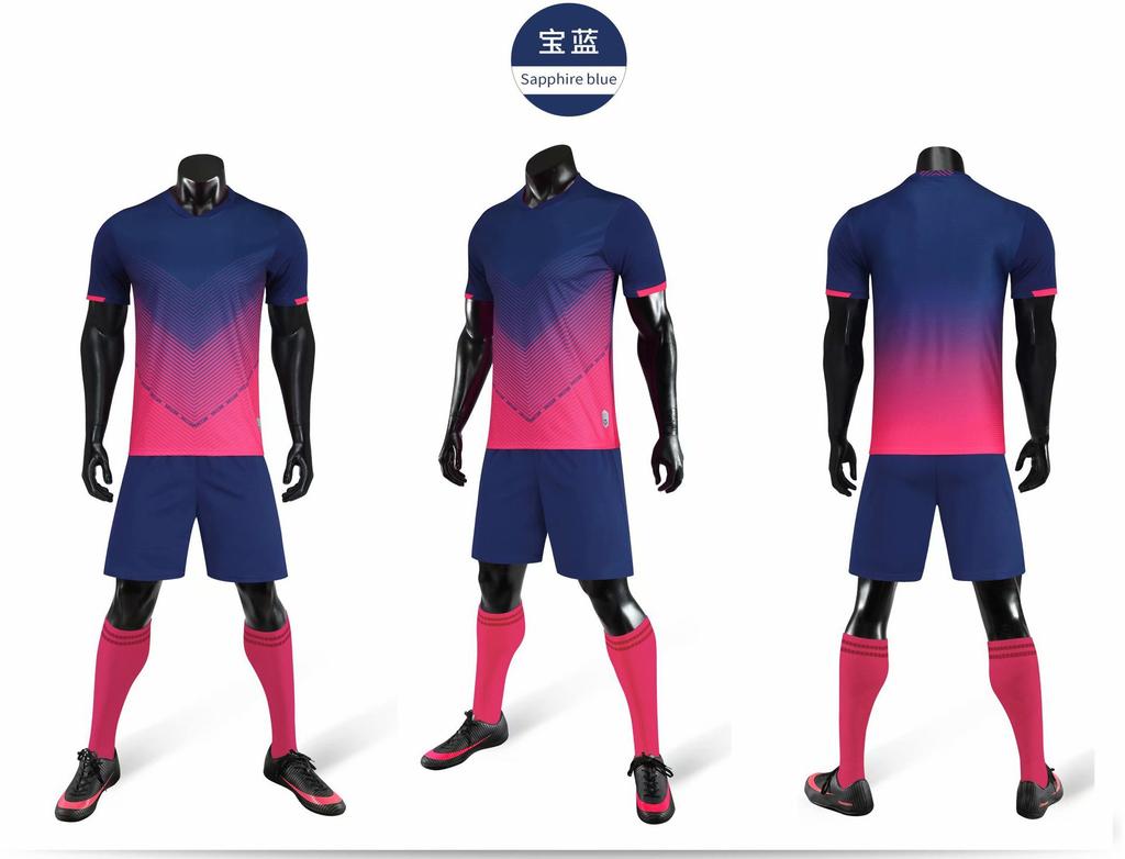 Soccer Uniform Set Summer Training Team Uniform Adult Children Gradient Jersey Breathable Sweat Absorbable Jersey