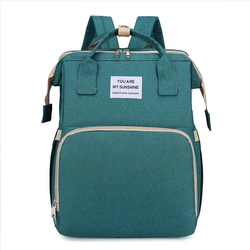 Baby Diaper Backpack Folding Crib Maternity Care Mommy Bag Large Capacity Going Out Picnic Travel Baby Lying Down Sleeping