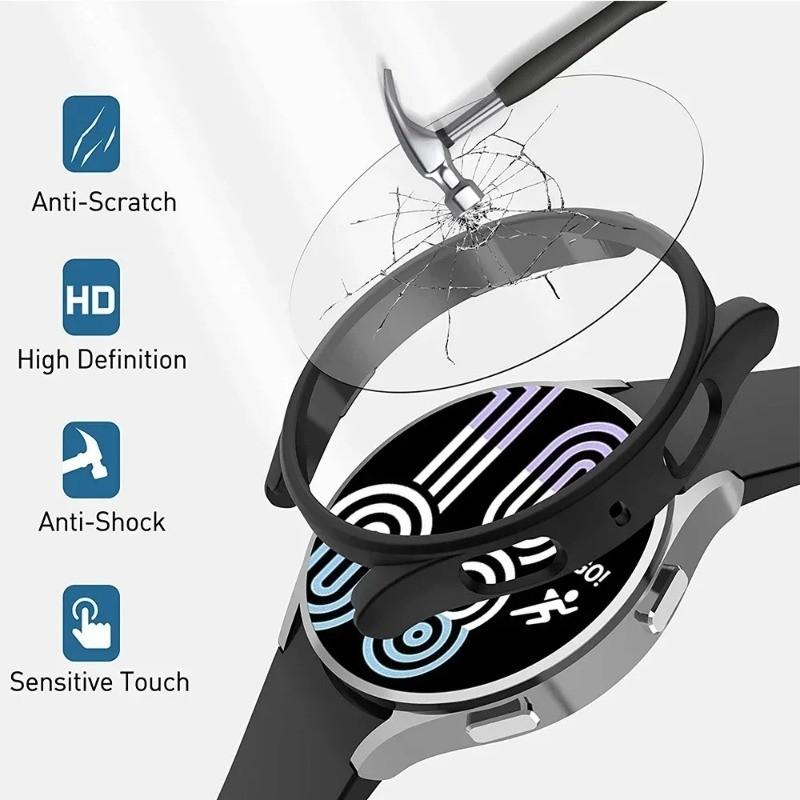 Case+Glass for Samsung Galaxy Watch 7 44mm 40mm Ultra 47mm Accessories Protective Case With Screen Protector Shell Cover