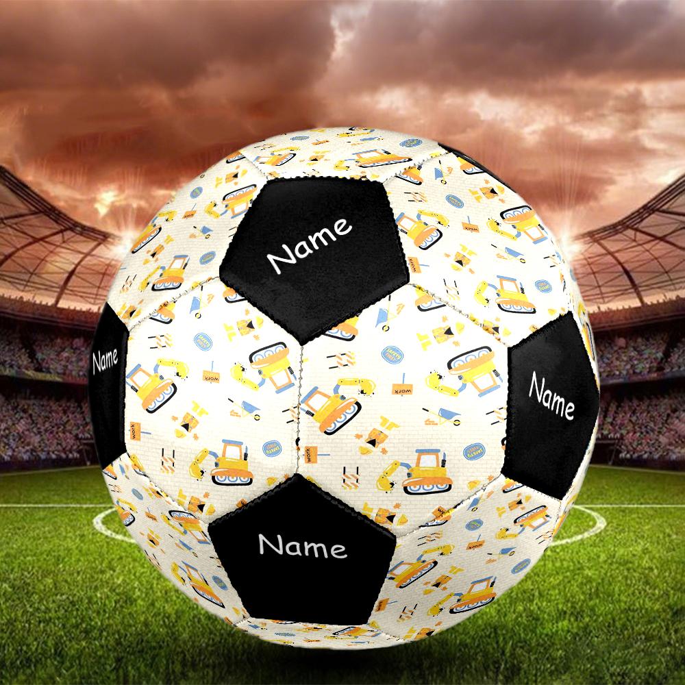Custom Name excavator Theme Size 5 Soccer Ball, Suitable for Both Indoor and Outdoor Matches, a Gift Suitable for Everyone.